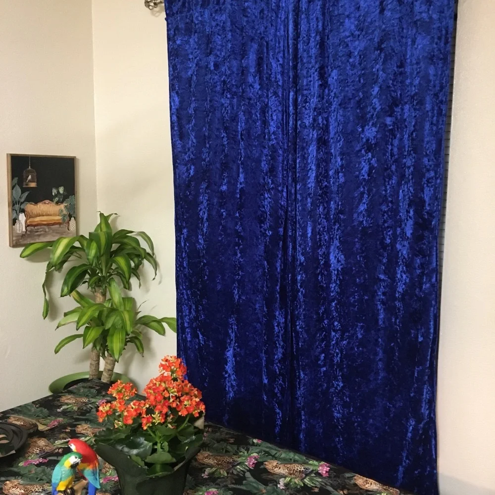 Lisa’s Couture Biz handmade  Royal blue velvet curtains